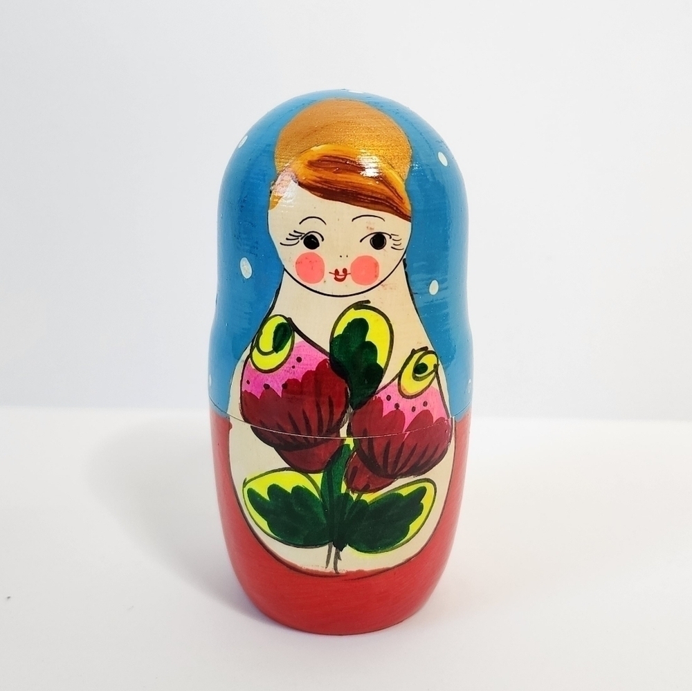 Vintage Hand Painted Russian Nesting Dolls - Picture 6 of 10
